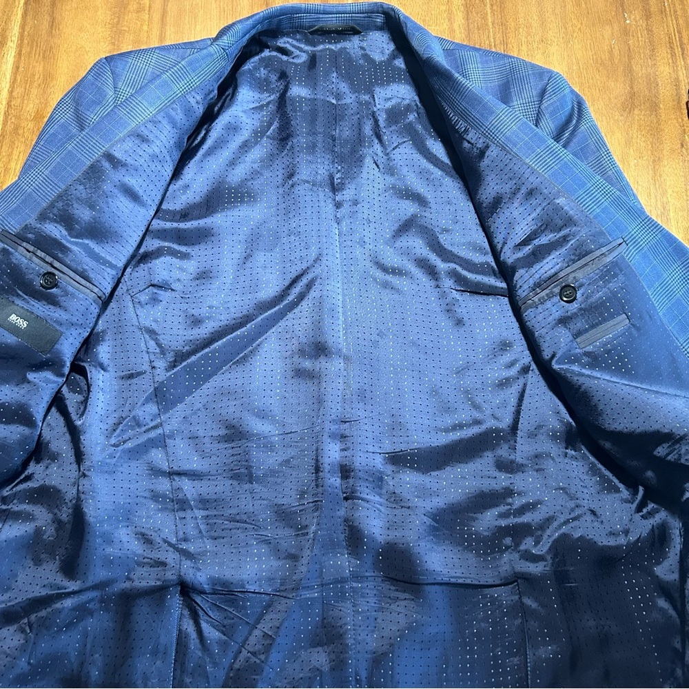 Hugo Boss Recent Wool Silver Buttons Blazer 42R Blue - Picture 12 of 13